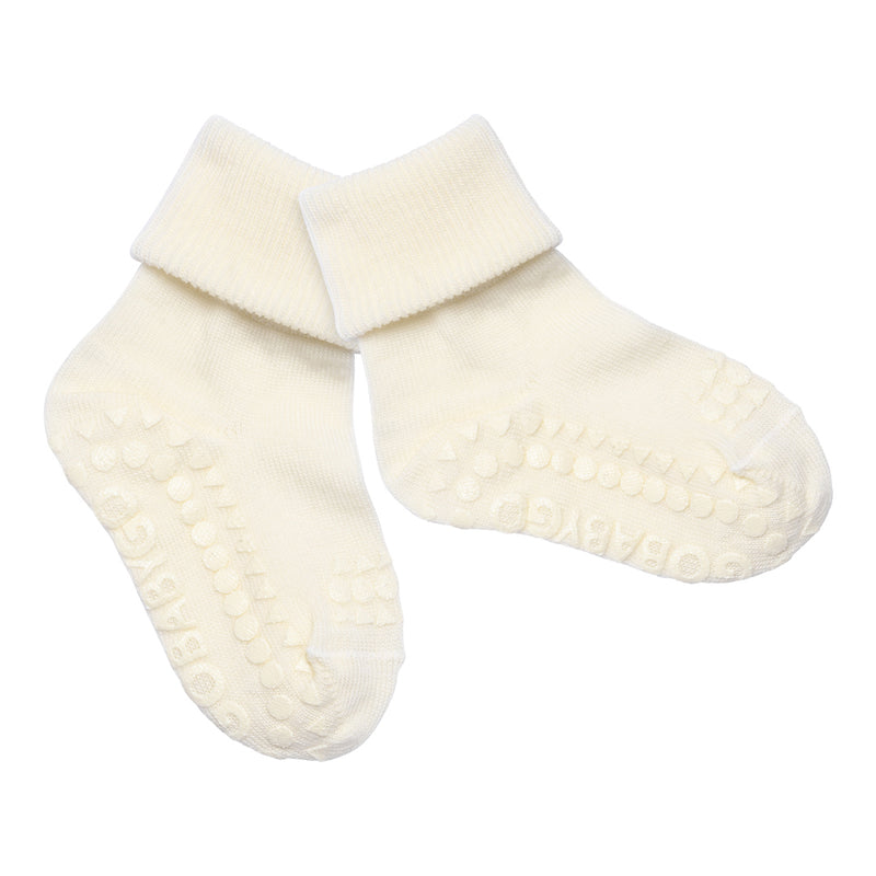 Non-Slip Grip Socks - Merino Wool - Snowflake