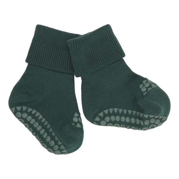 Non-slip Socks Wool - Forest Green