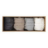 Combo Box Paquete de 4 Bamboo - Dark Grey Melange, Sand, Grey Melange, Off White